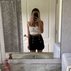 Zara sailor knitted button shorts